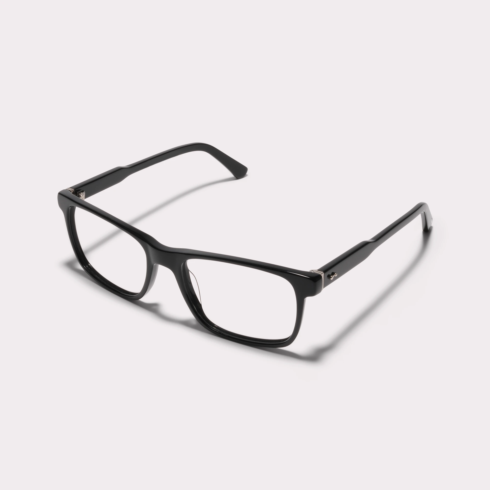 A pair of Justin Black Reading glasses  seen from the side