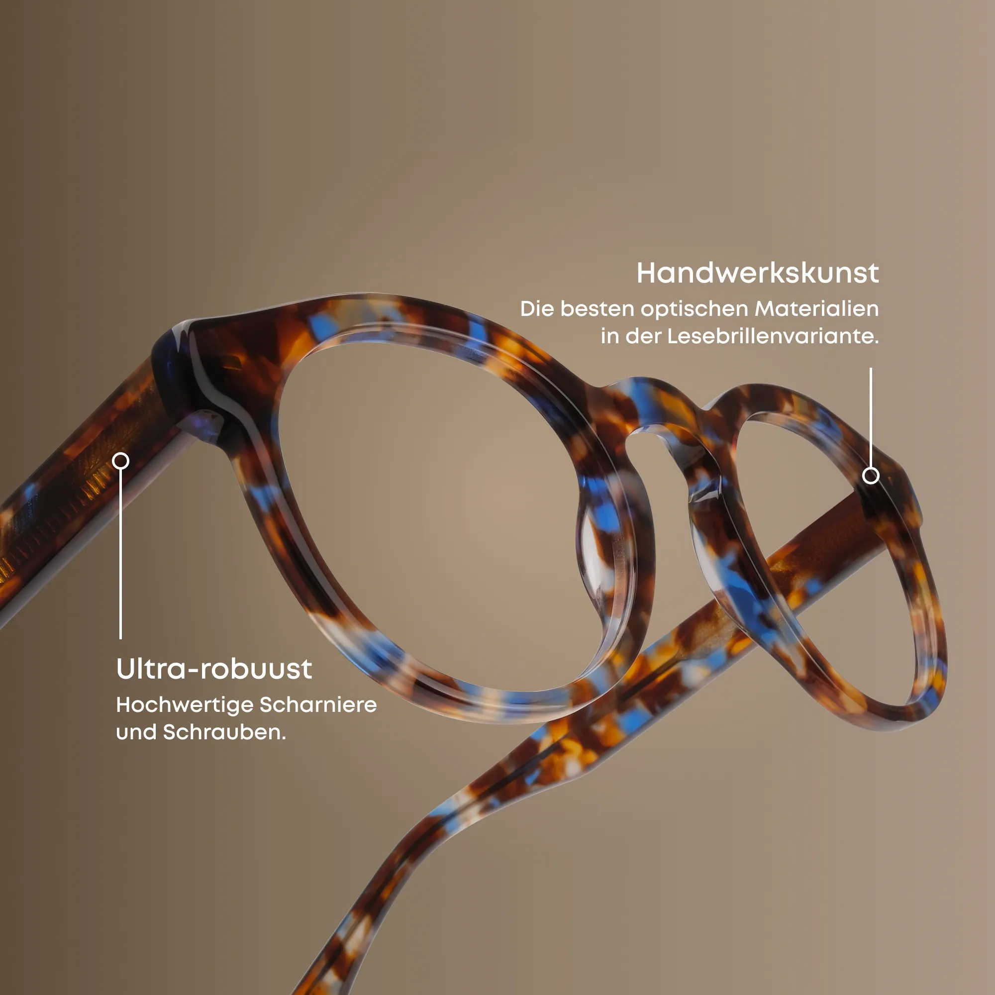 Ein Paar Miller Champagne tortoise Lesebrille