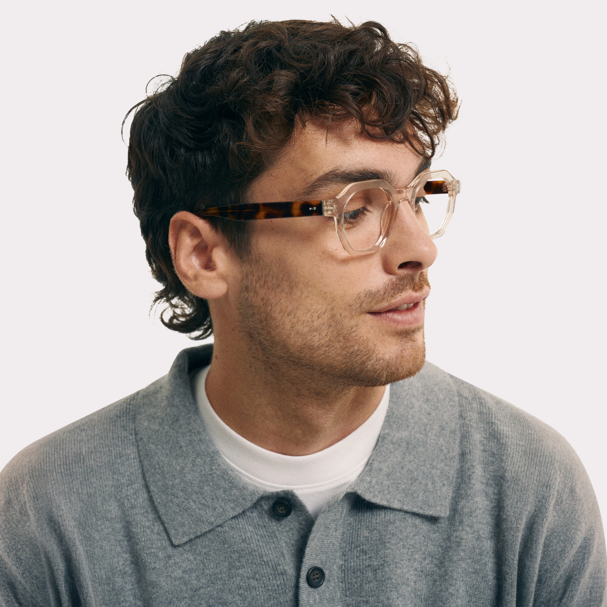 A pair of Miller Champagne tortoise Multi-distance™ blue light blocking reading glasses