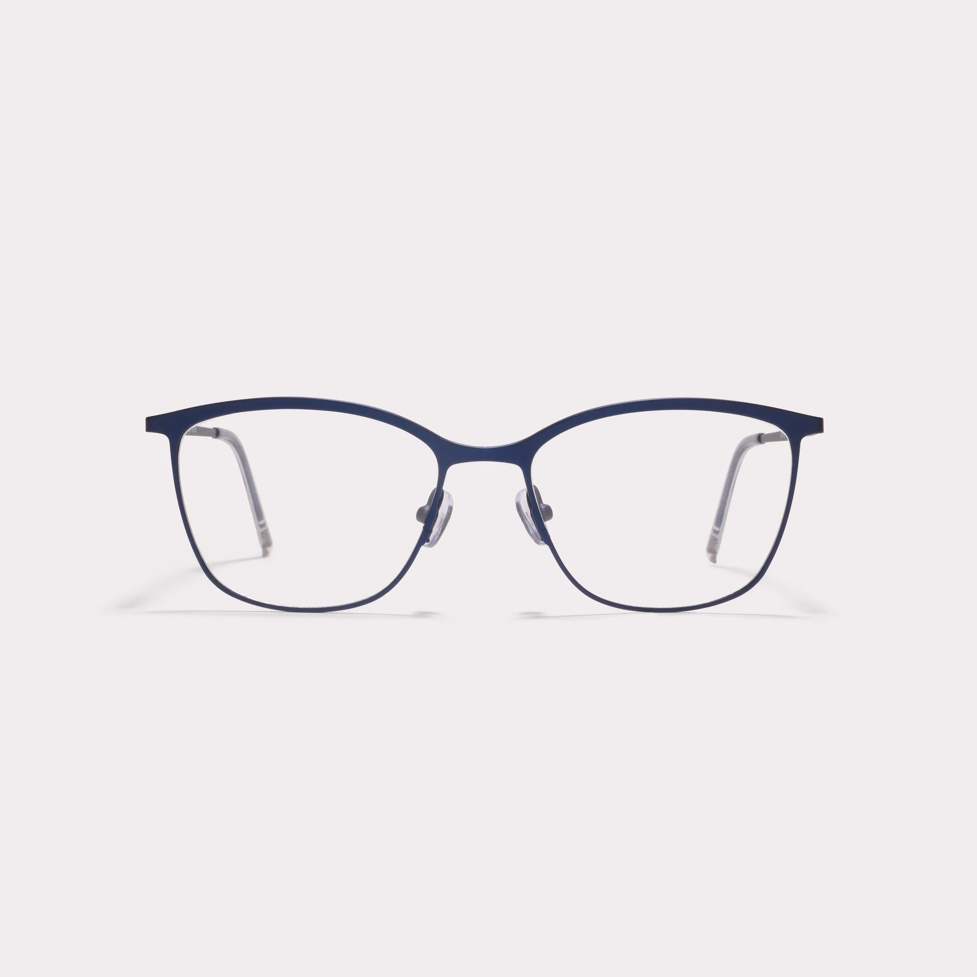 A pair of Sage Navy Prescription glasses seen from the front