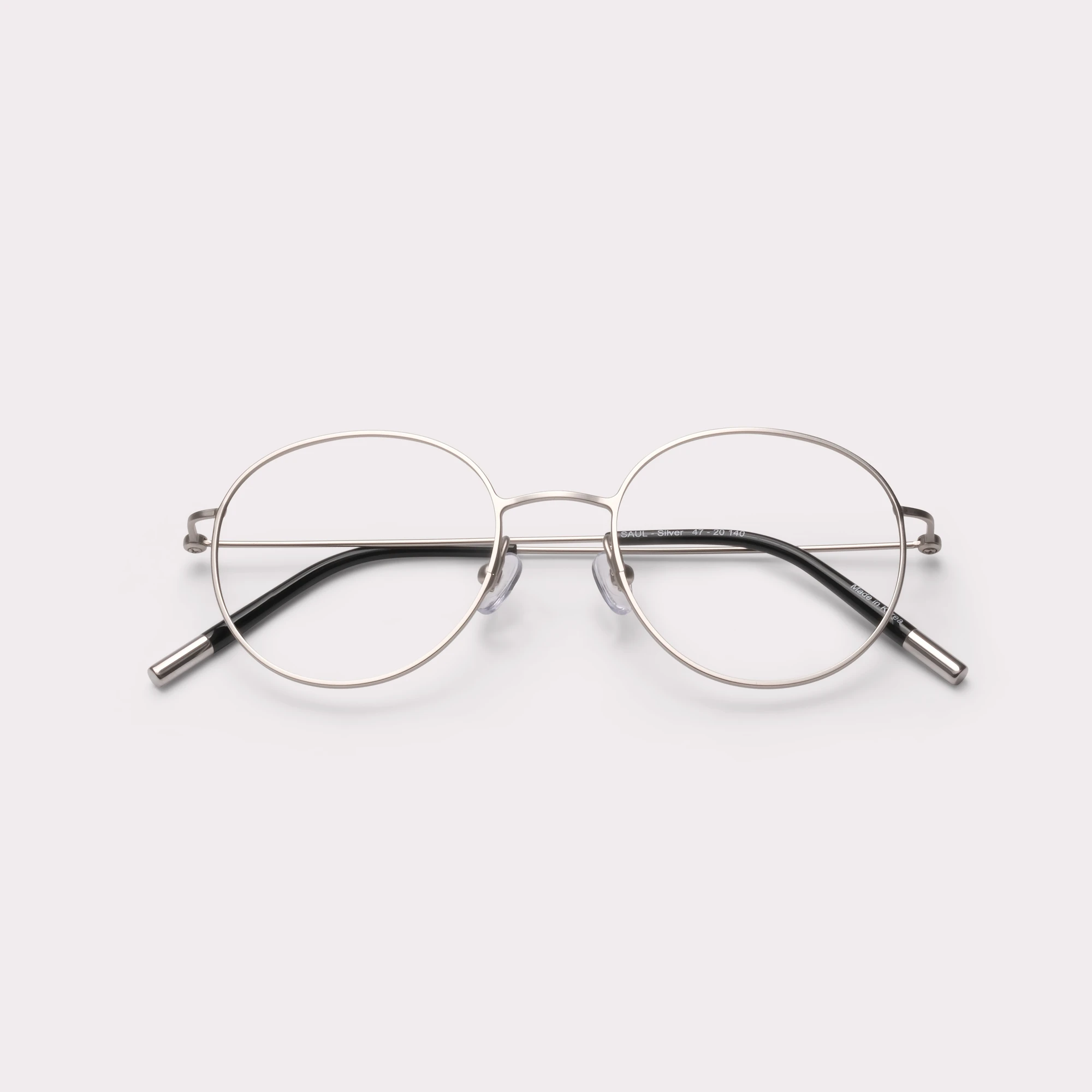 A pair of Saul Silver Prescription glasses folded
