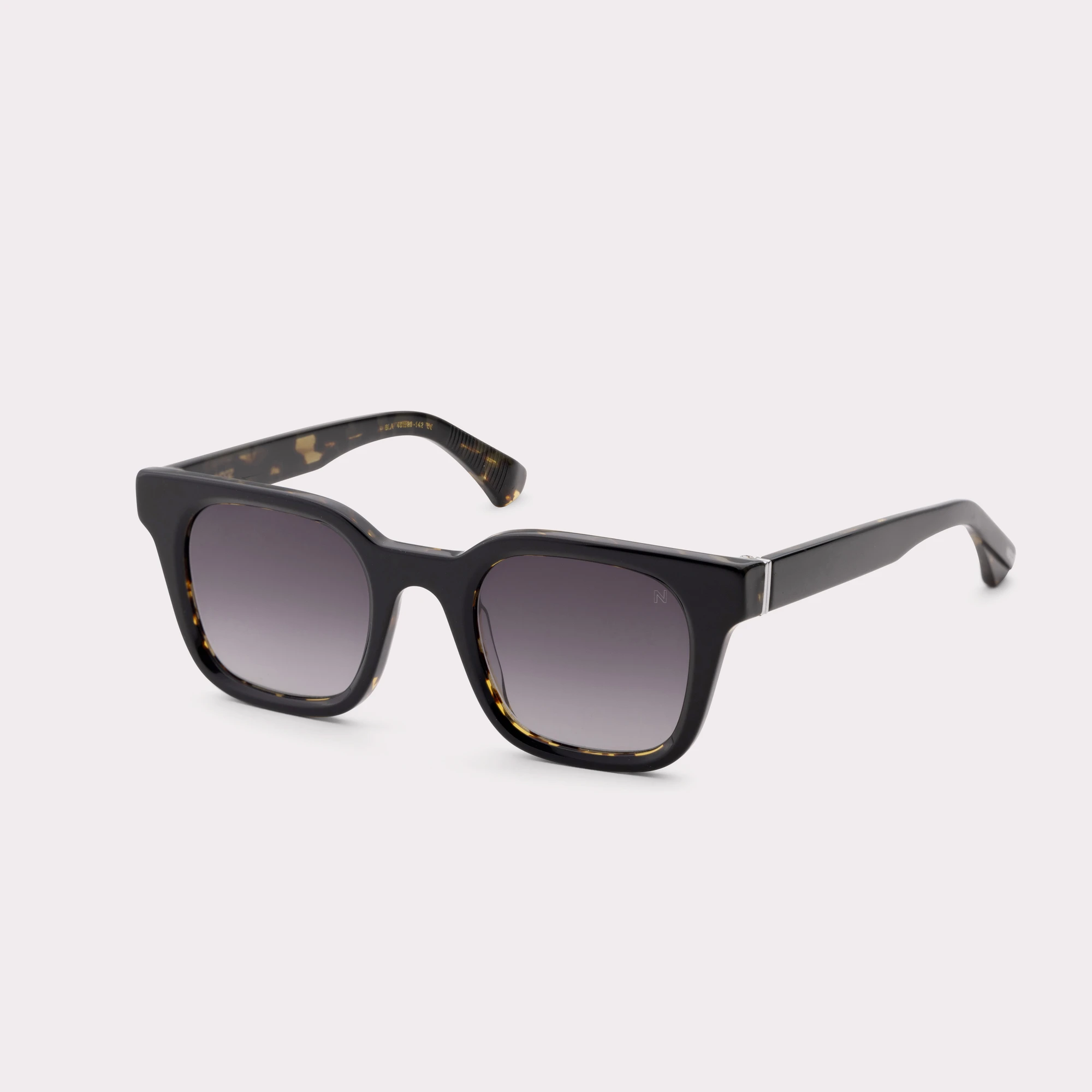 A pair of Vega Black Sunglasses  seen from the side