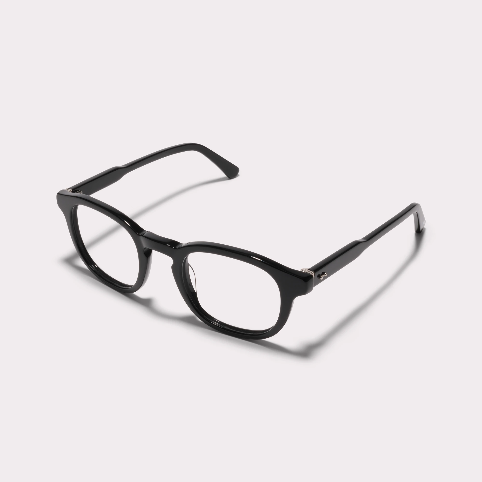 A pair of Loen Black Reading glasses  seen from the side
