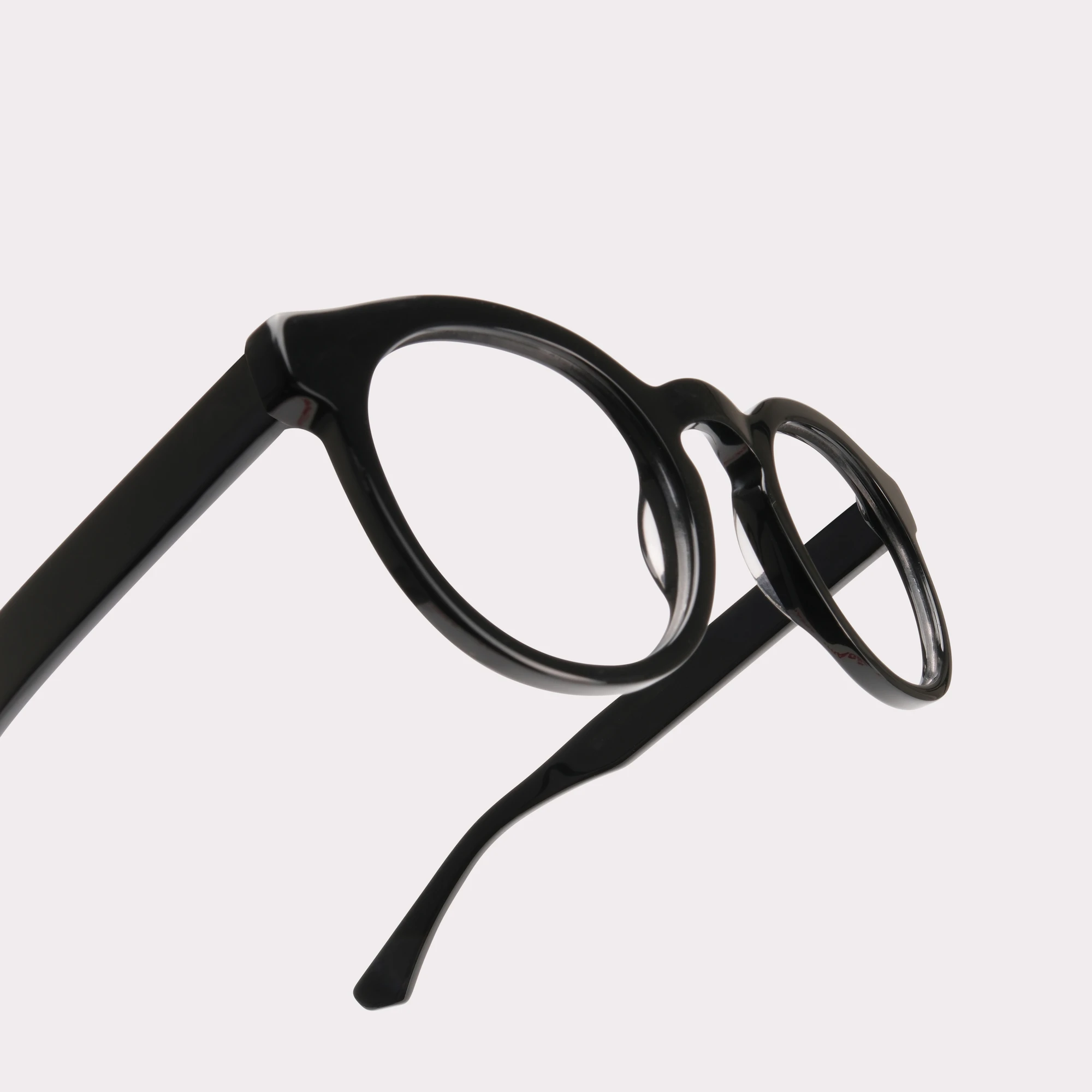 A pair of Robben Black Reading glasses in a macro view