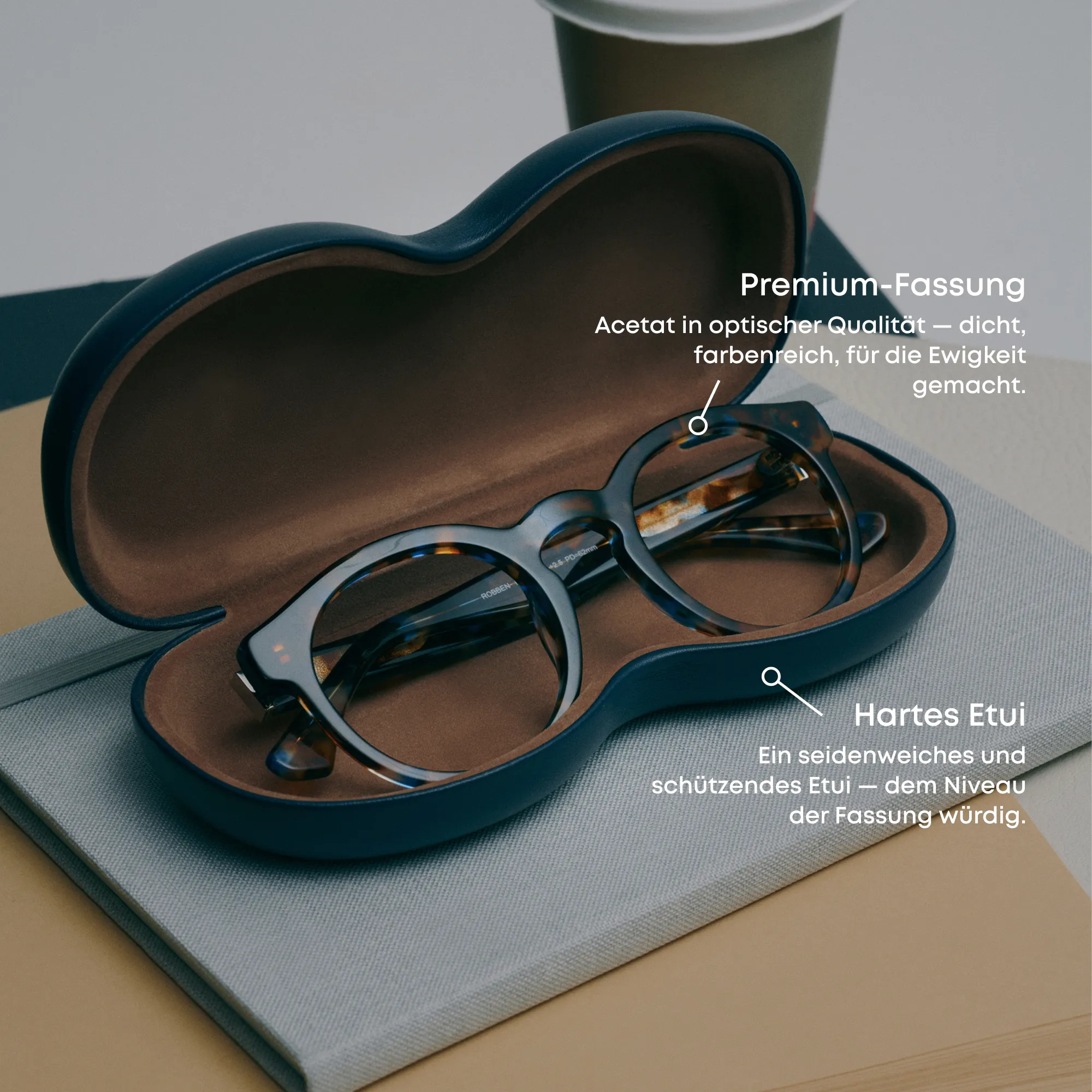Ein Paar Miller Champagne tortoise Lesebrille