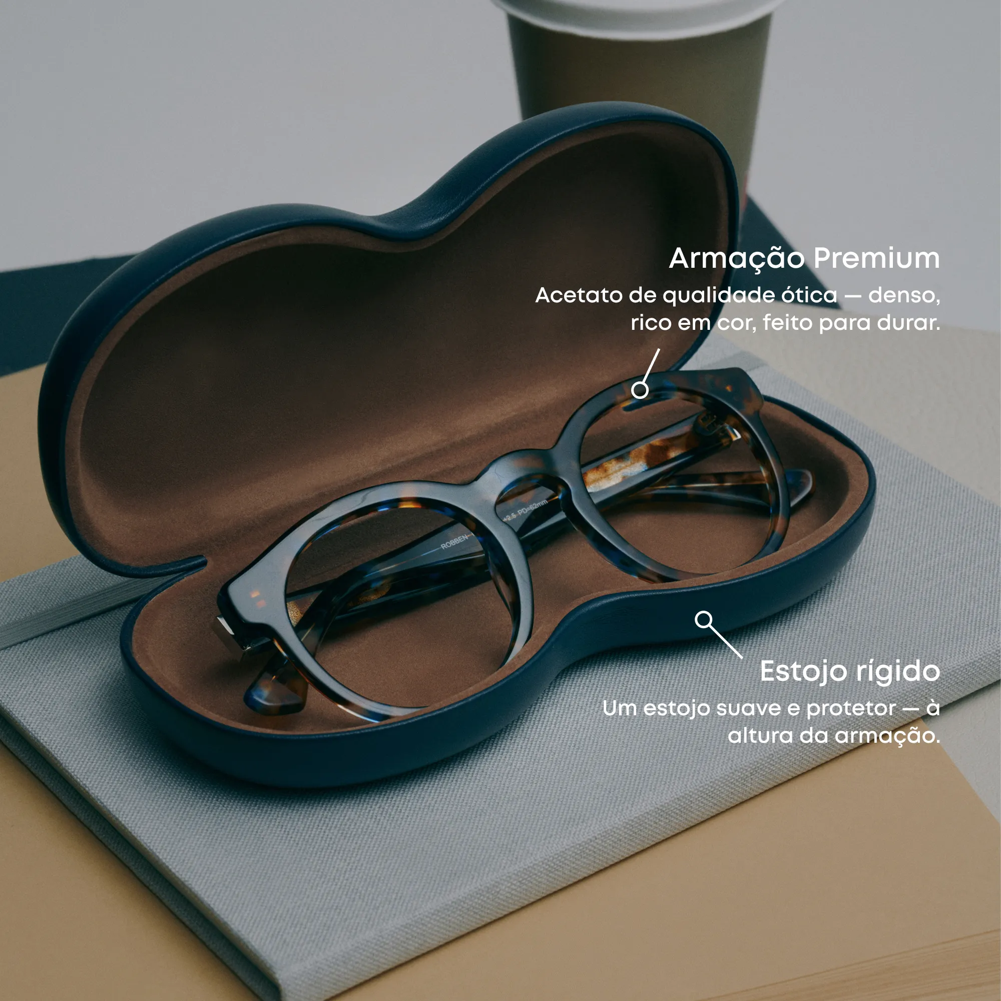 Um par de Miller Champagne tortoise Óculos de leitura