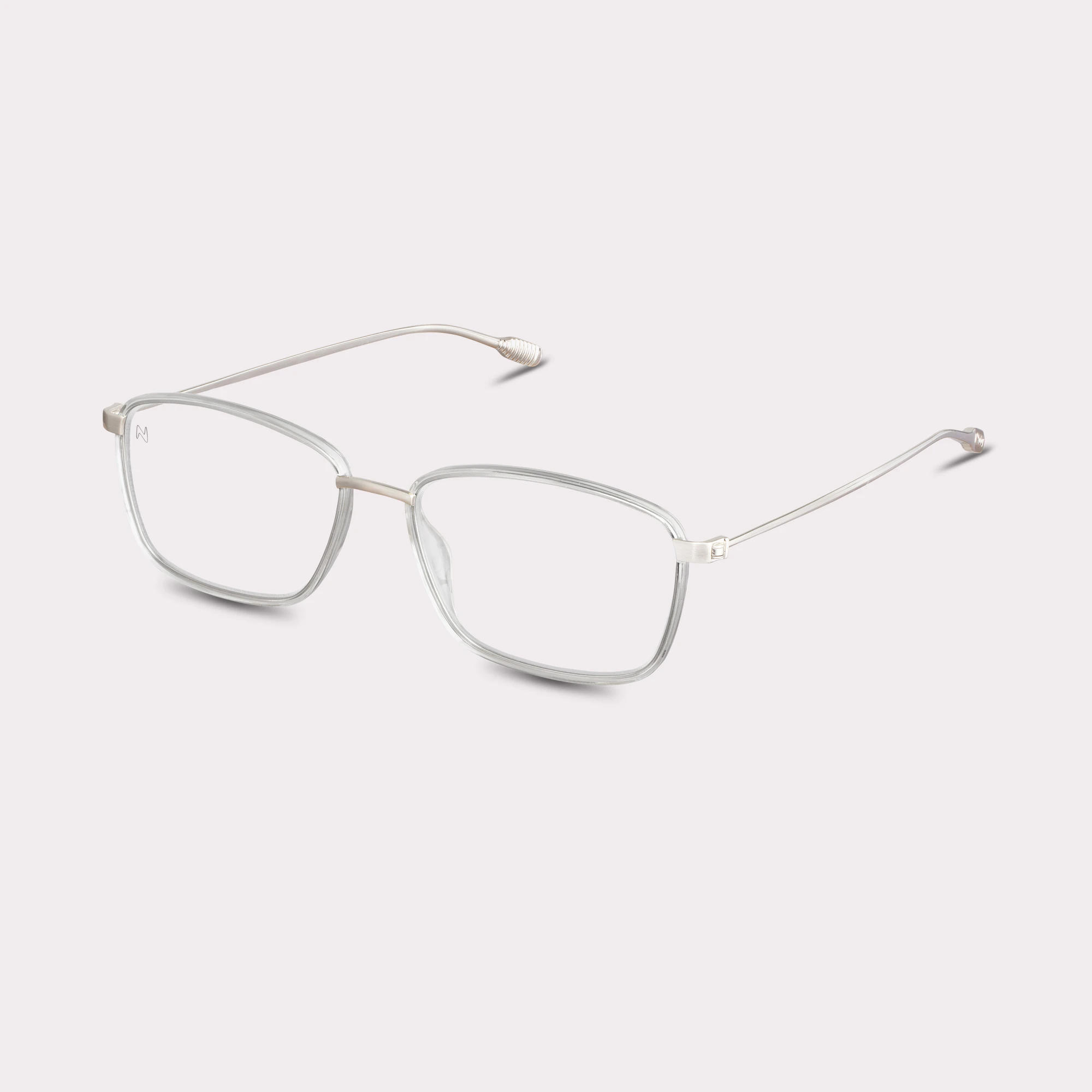 A pair of Faro Crystal Reading glasses seen from the side