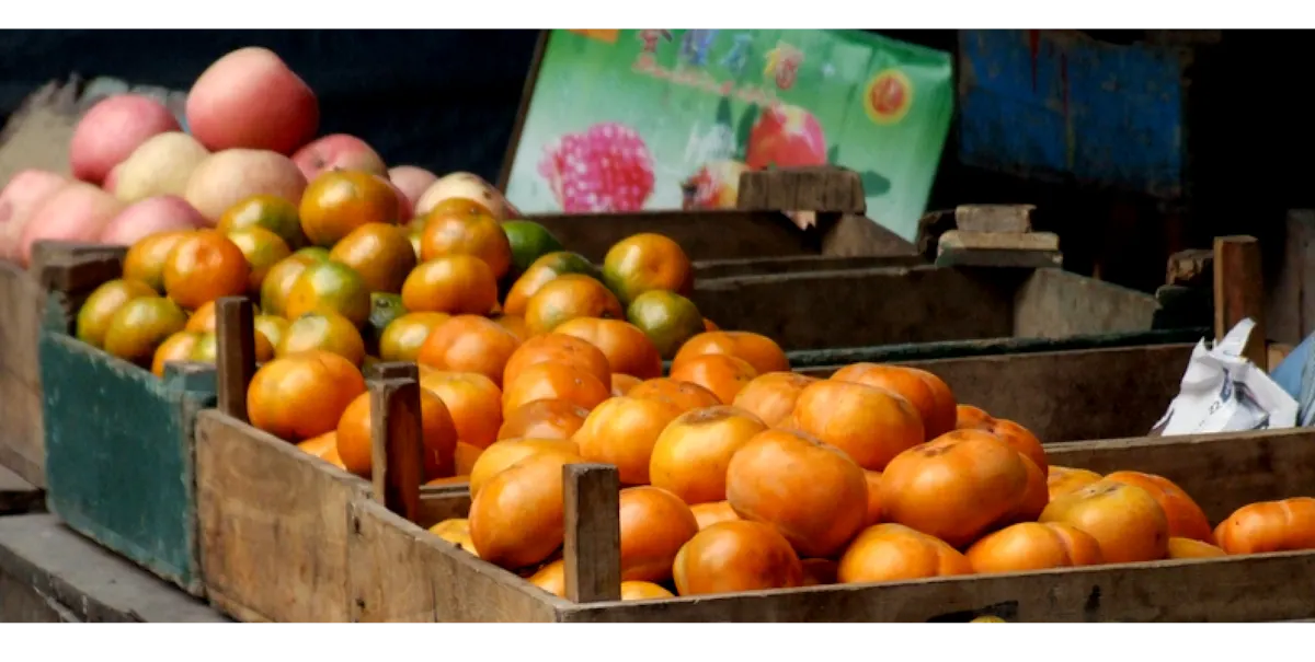 buy local goods - produce in crates