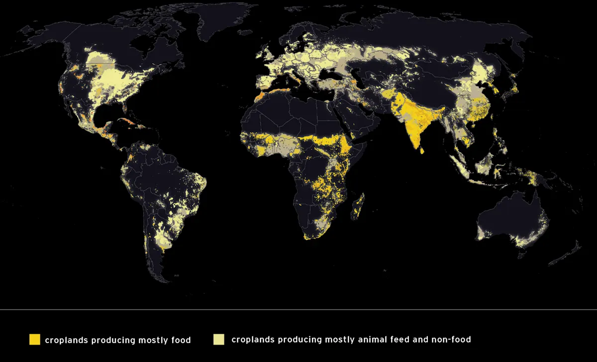 Ag & Ranching - Croplands Map with key