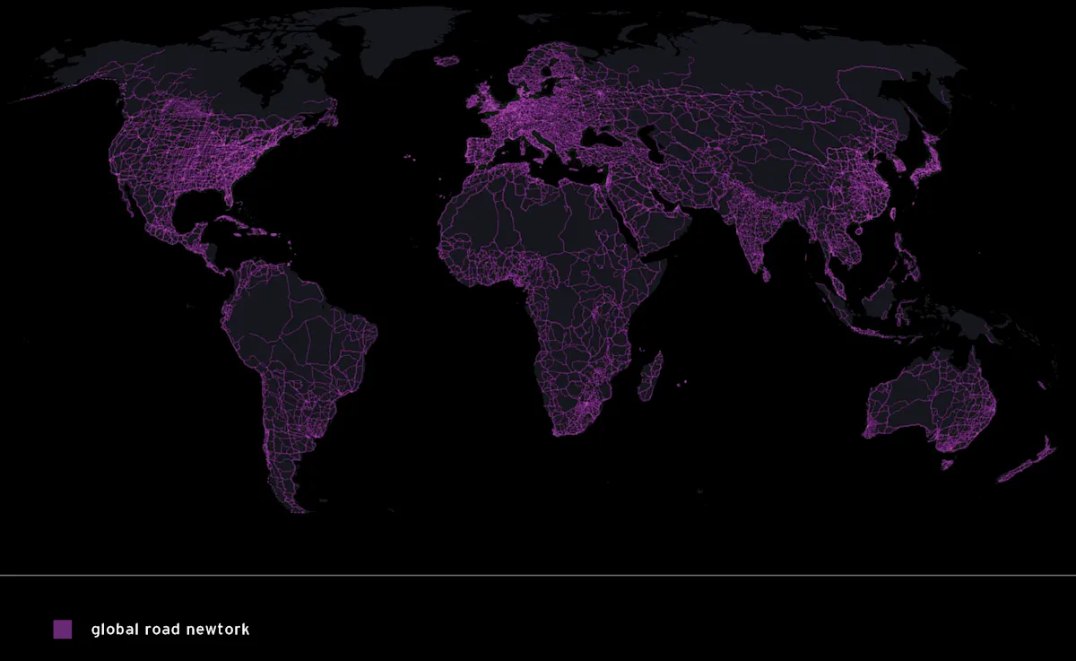 Drive Less - Roads Current Map with key