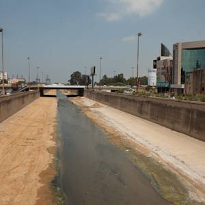 Now a dry riverbed