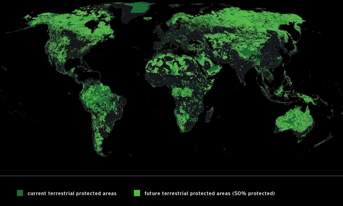 Current and Future Protected Areas map with key