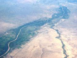 Sewage flows down the Rio Grande