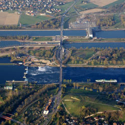 The Grand Canal D’alsace Completed, Opening The Rhine To Barge Transport From The North Sea