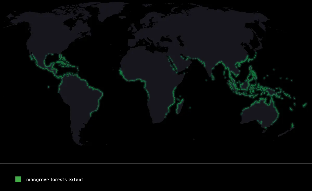Mangrove Forests extent w key