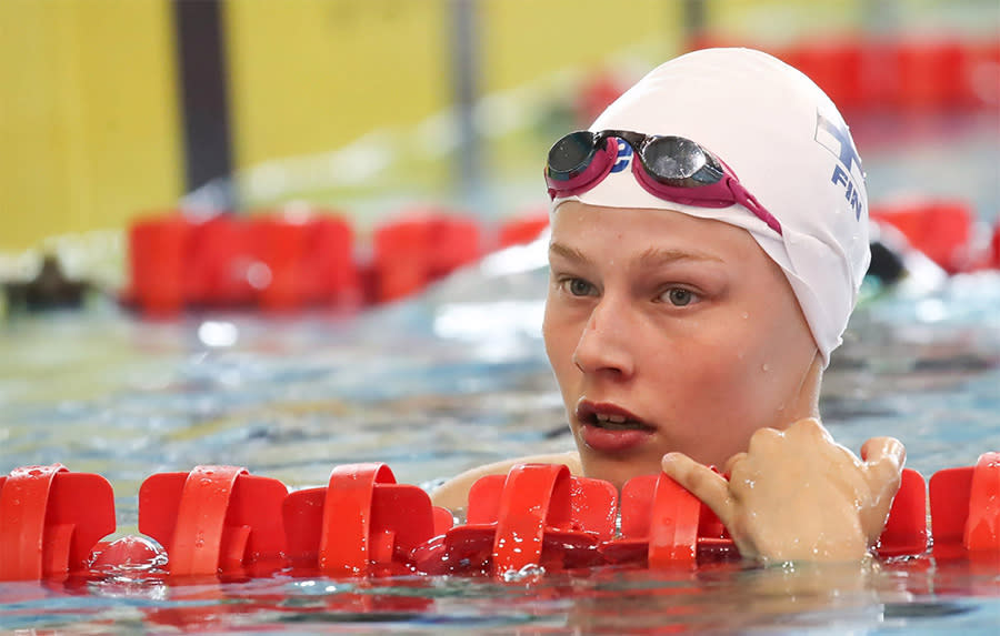 Daniela Sohlman i poolen.