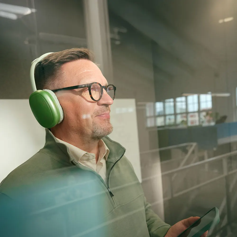 En man på kontoret.