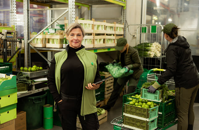 Entreprenör på jobbet.