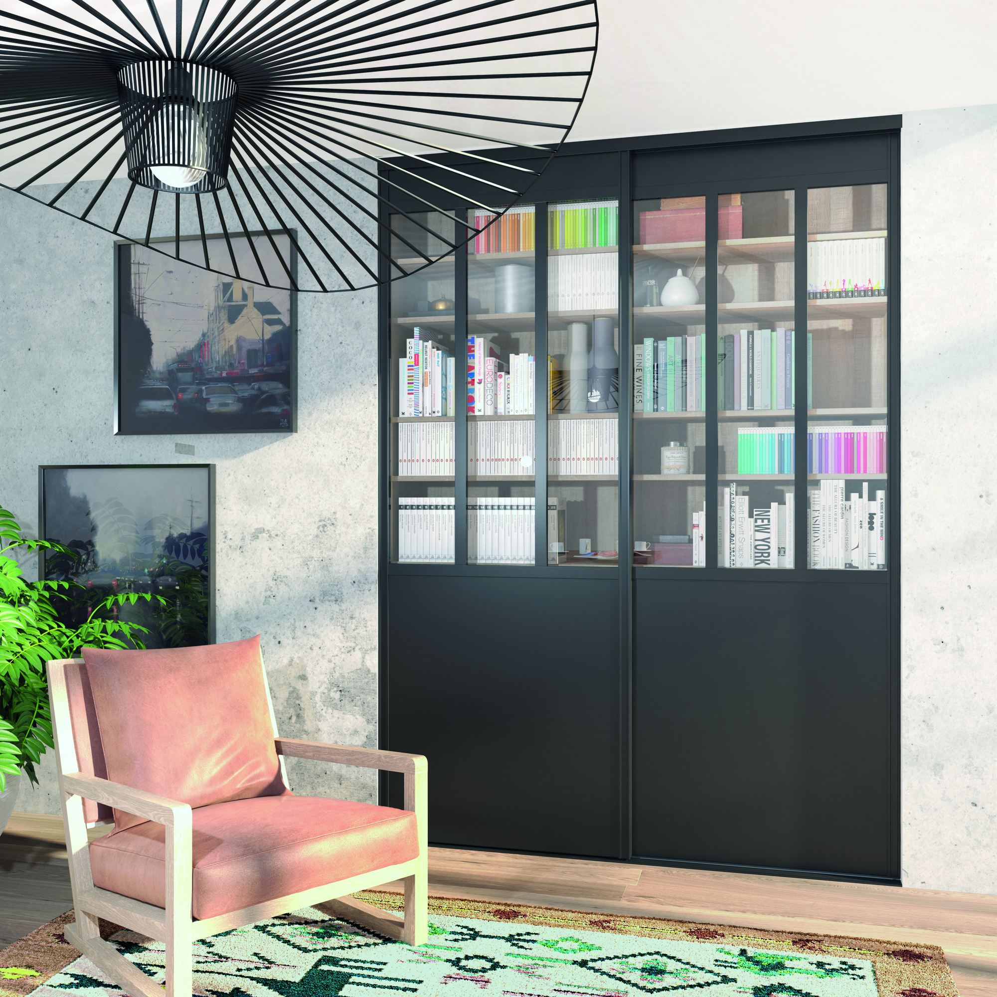 inspiration-bibliotheque-verriere-atelier-noir-mat