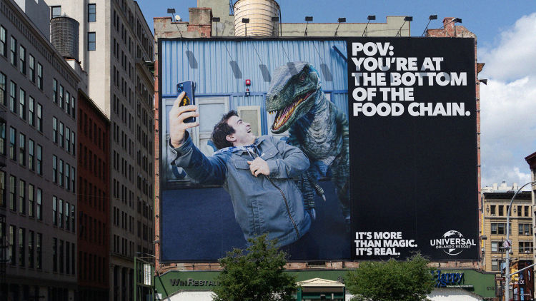mythology-universal-orlando-resort-more-than-magic-real-billboard-advertising-outdoor-food-chain-dinosaur