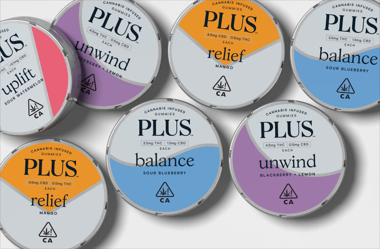 PLUS-Cannabis-Infused-Gummies-Packaging-Tin-Branding-Design