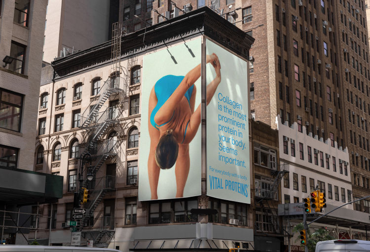 mythology-vital-proteins-health-advertising-outdoor-ooh-billboard-ads-on-corner-building