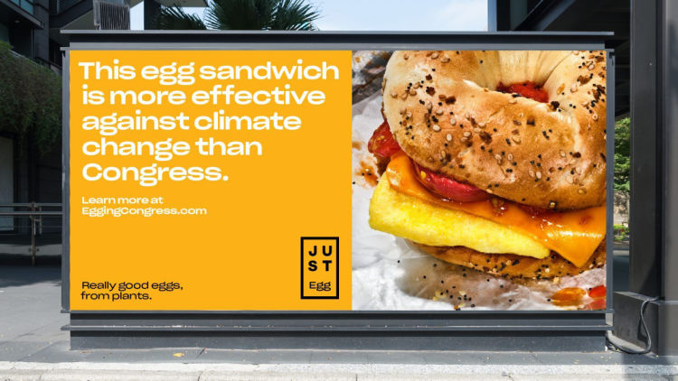 mythology-just-egg-bean-plant-based-healthy-climate-change-congress-deniers-headline-billboard-advertisement-marketing-photo-image