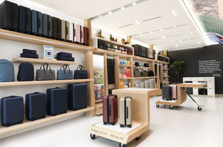 Away-Travel-Luggage-Store-Dallas-Texas-Interior-Shelving-Wall