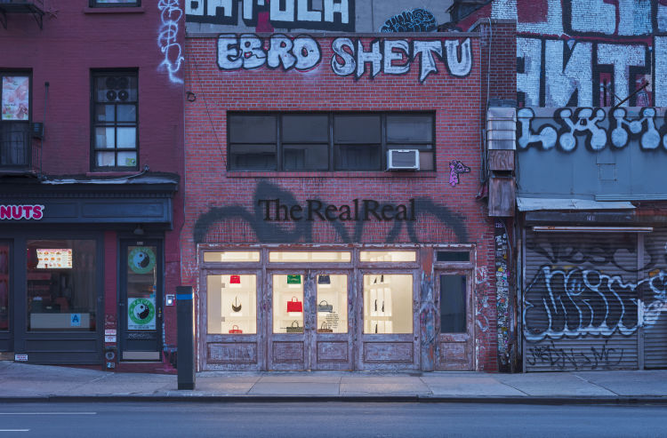 TRR-The-Real Real-Mythology-Retail-Design-NYC-301-Canal-Street-Pop-Up-Luxury-Bags-Facade-Wide-Shot