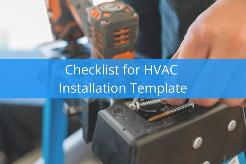 Checklist for HVAC Installation Template (Free Download)