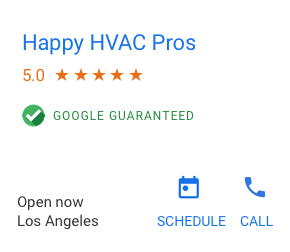 Happy HVAC Pros Google Guaranteed
