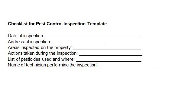Pest Control Inspection