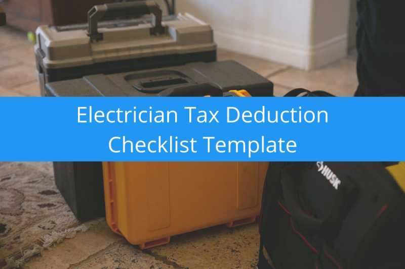 Electrician Tax Deduction Checklist Template (Free Download) | Housecall Pro