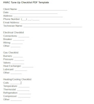 HVAC Tune Up Checklist PDF Template Free Download Housecall Pro
