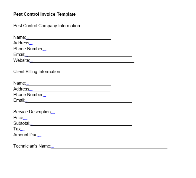 pest control invoice template free download housecall pro