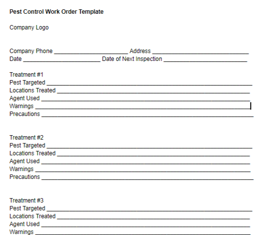 Pest Control Work Order Template (Free Download) | Housecall Pro