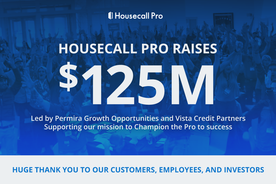 Press release announcing fundraising received for Housecall Pro - 