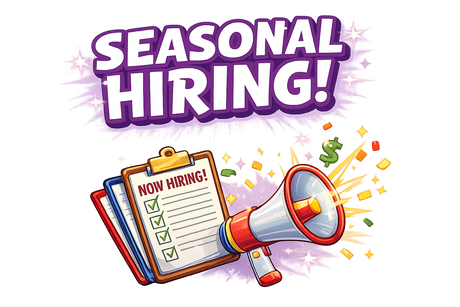 Seasonal Hiring Graphic
