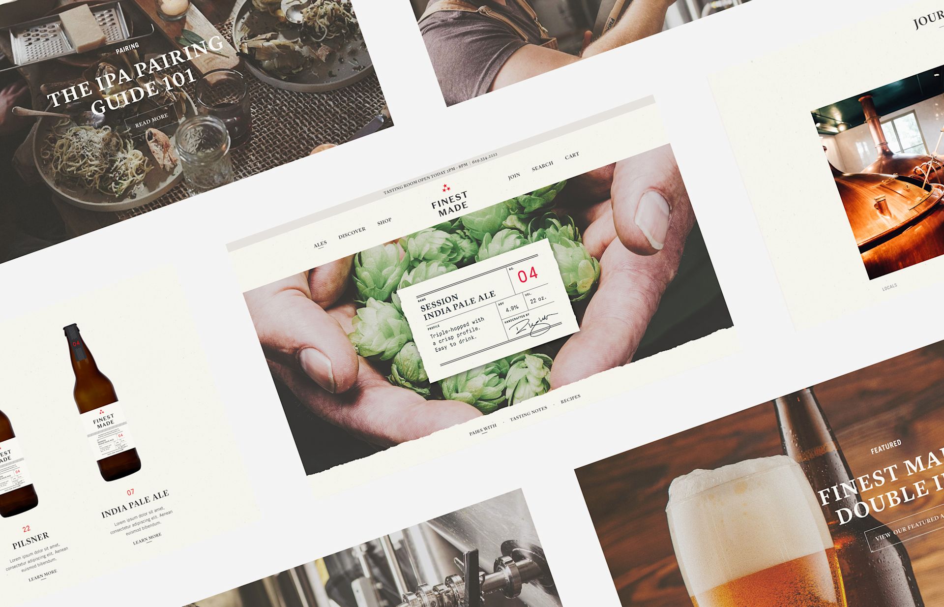 Finest Made Craft Beer Brand Website Design