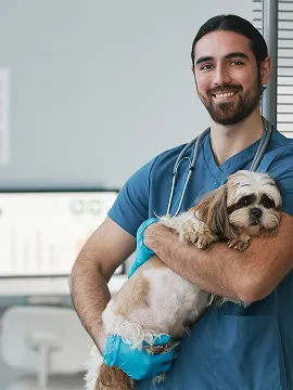 doctor with dog
