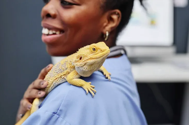 doctor with lizard