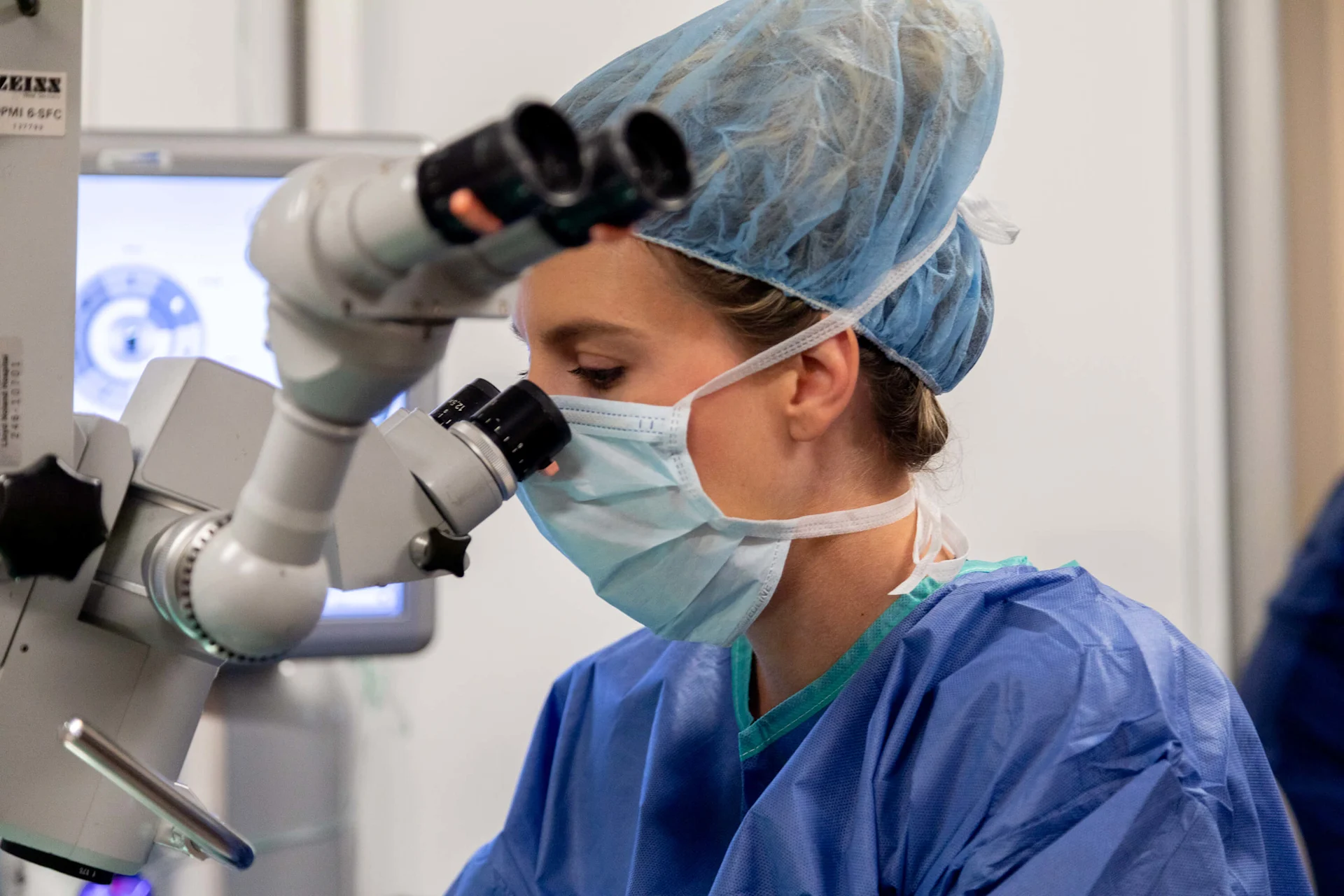 doctor with microscope