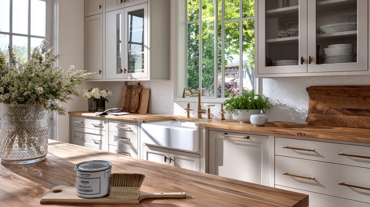 repainting painted cabinets photo