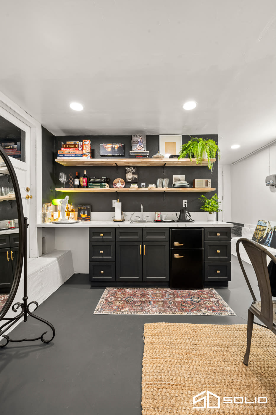 Garage Conversion: Custom Kitchenette and Bathroom Design