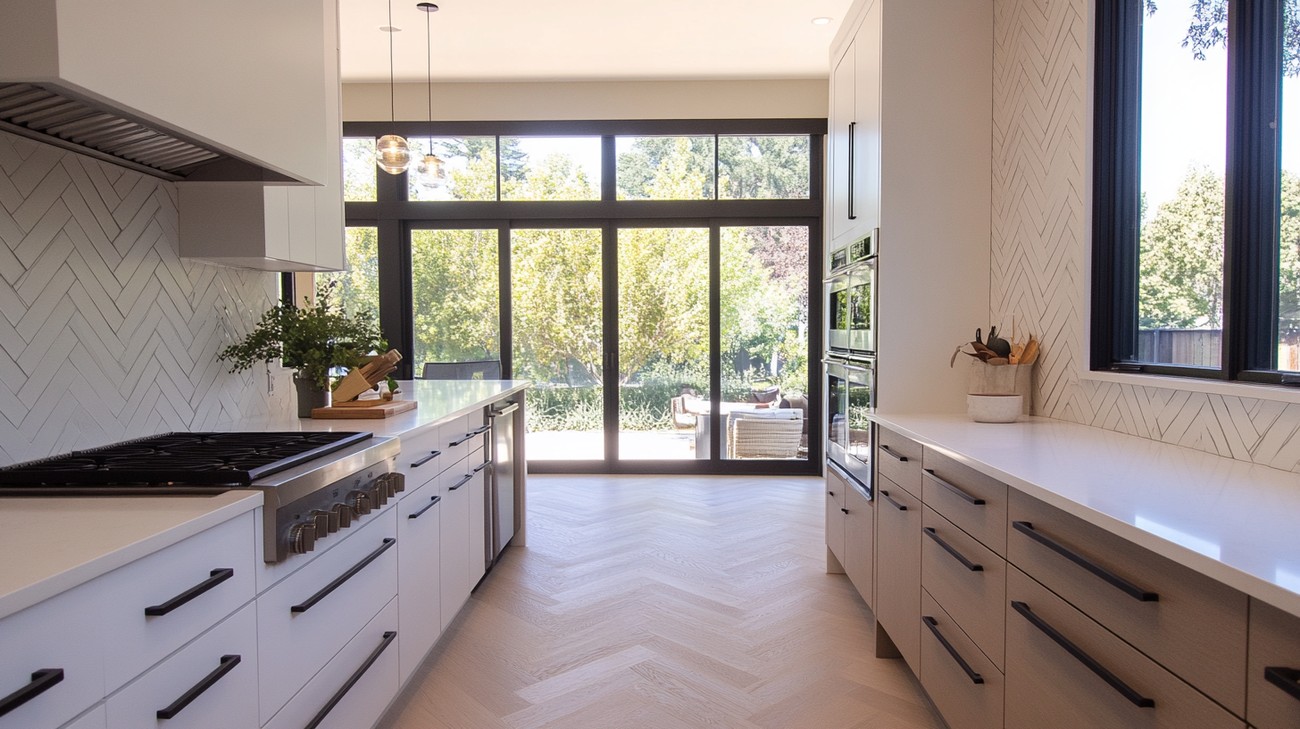 best herringbone backsplash