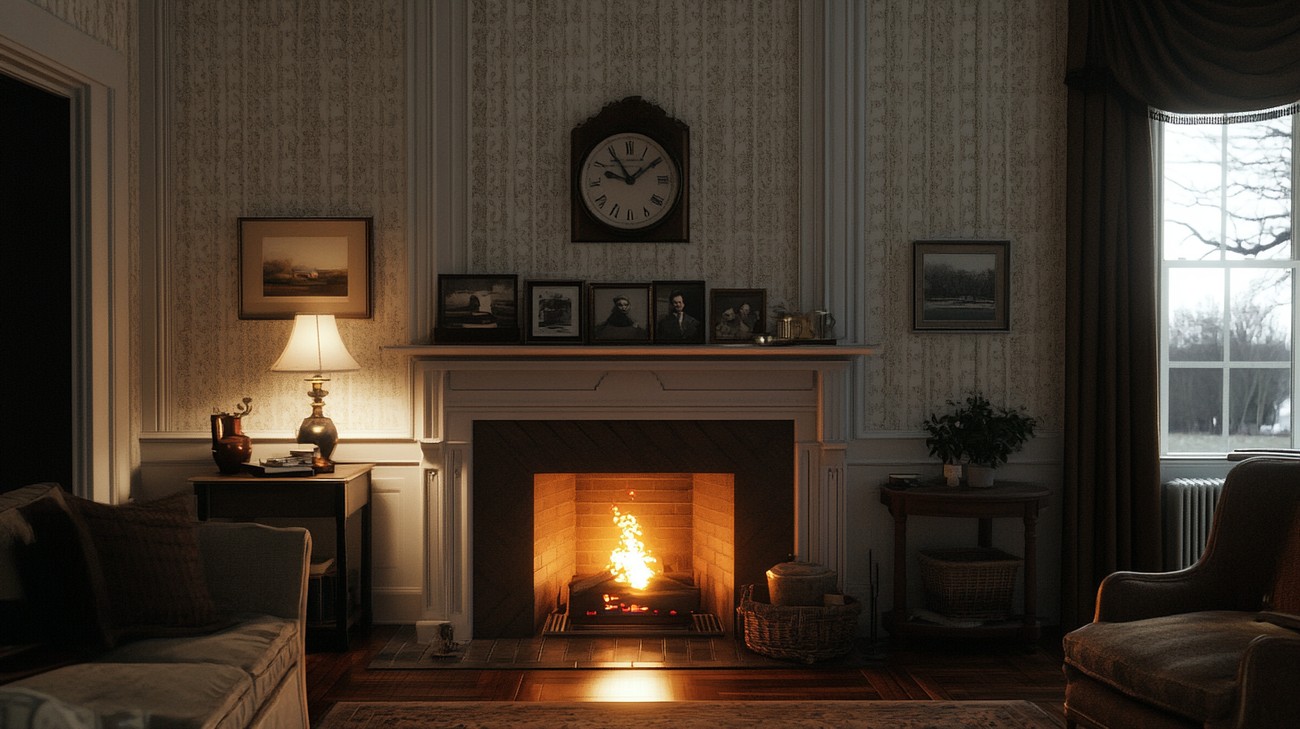 fireplace mantel photo