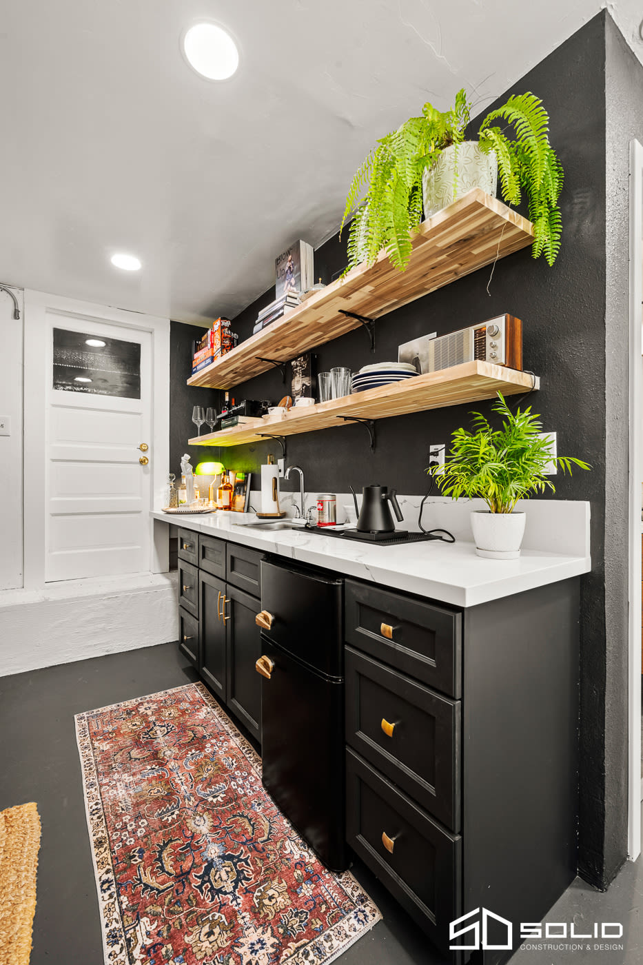 Garage Conversion: Custom Kitchenette and Bathroom Design