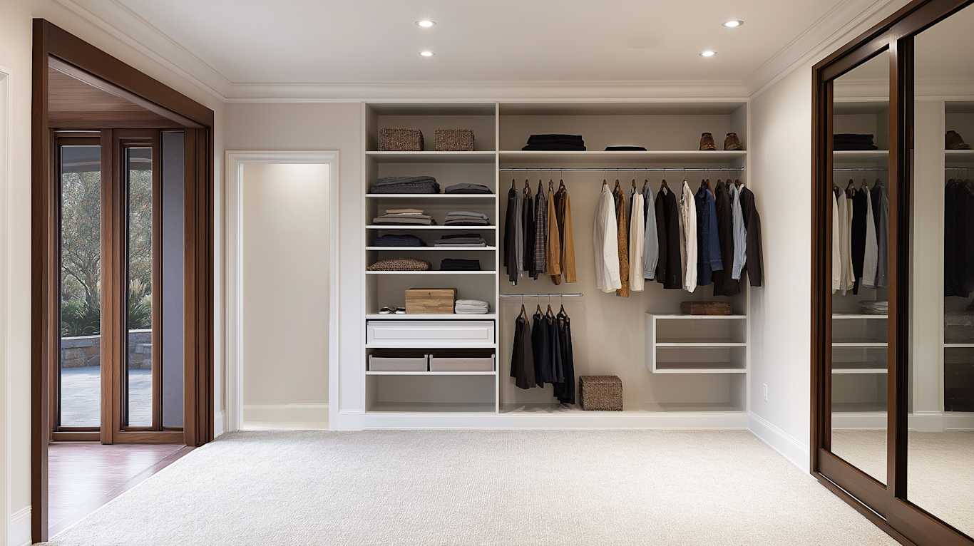 Optimize Room with a Chic Wall Closet System