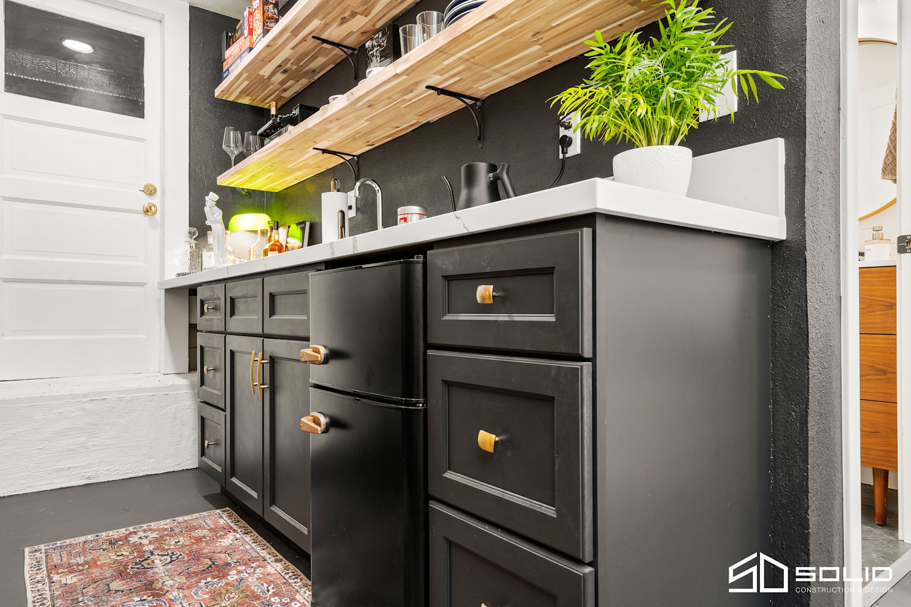 Garage Conversion: Custom Kitchenette and Bathroom Design
