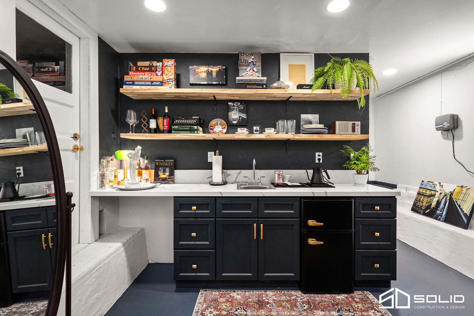 Garage Conversion: Custom Kitchenette and Bathroom Design